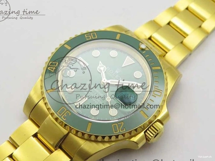 Wrapped YG 116610 Wrapped A2836 Edition ROF Submariner LV YG Green Bracelet on Best Dial 0422